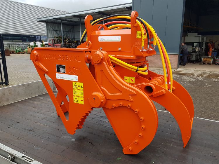 De knipmodule van Groeneveldt Grijpers, gemonteerd aan een grijper De knipmodule van Groeneveldt Grijpers, gemonteerd aan een grijper