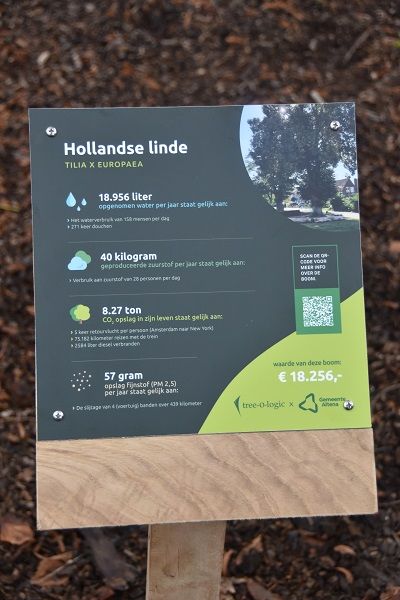 Het <i>treeboard</i> waarop de waarde van de ecologische voordelen staat vermeld Het <i>treeboard</i> waarop de waarde van de ecologische voordelen staat vermeld