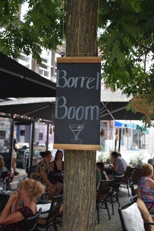 De boom kreeg al snel een naam: Borrelboom De boom kreeg al snel een naam: Borrelboom