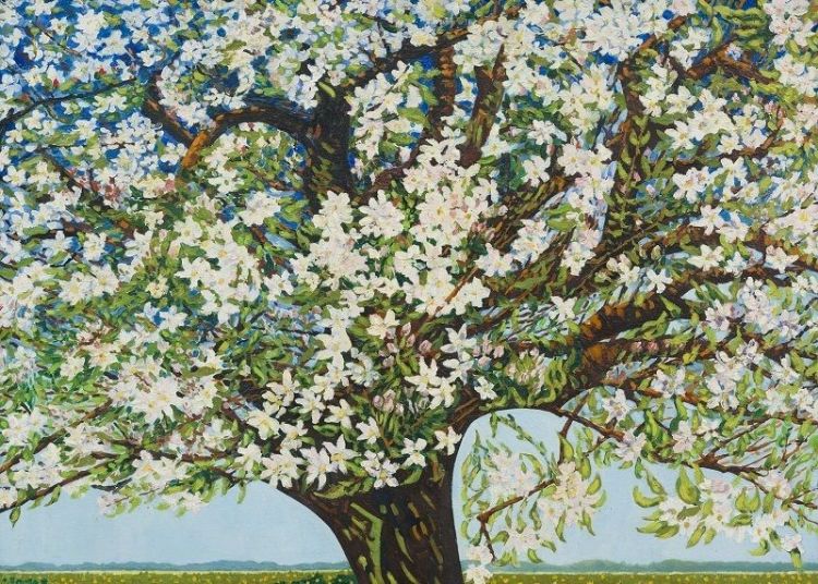 Charley Toorop. Beemster, bloeiende boom 1943 Charley Toorop. Beemster, bloeiende boom 1943